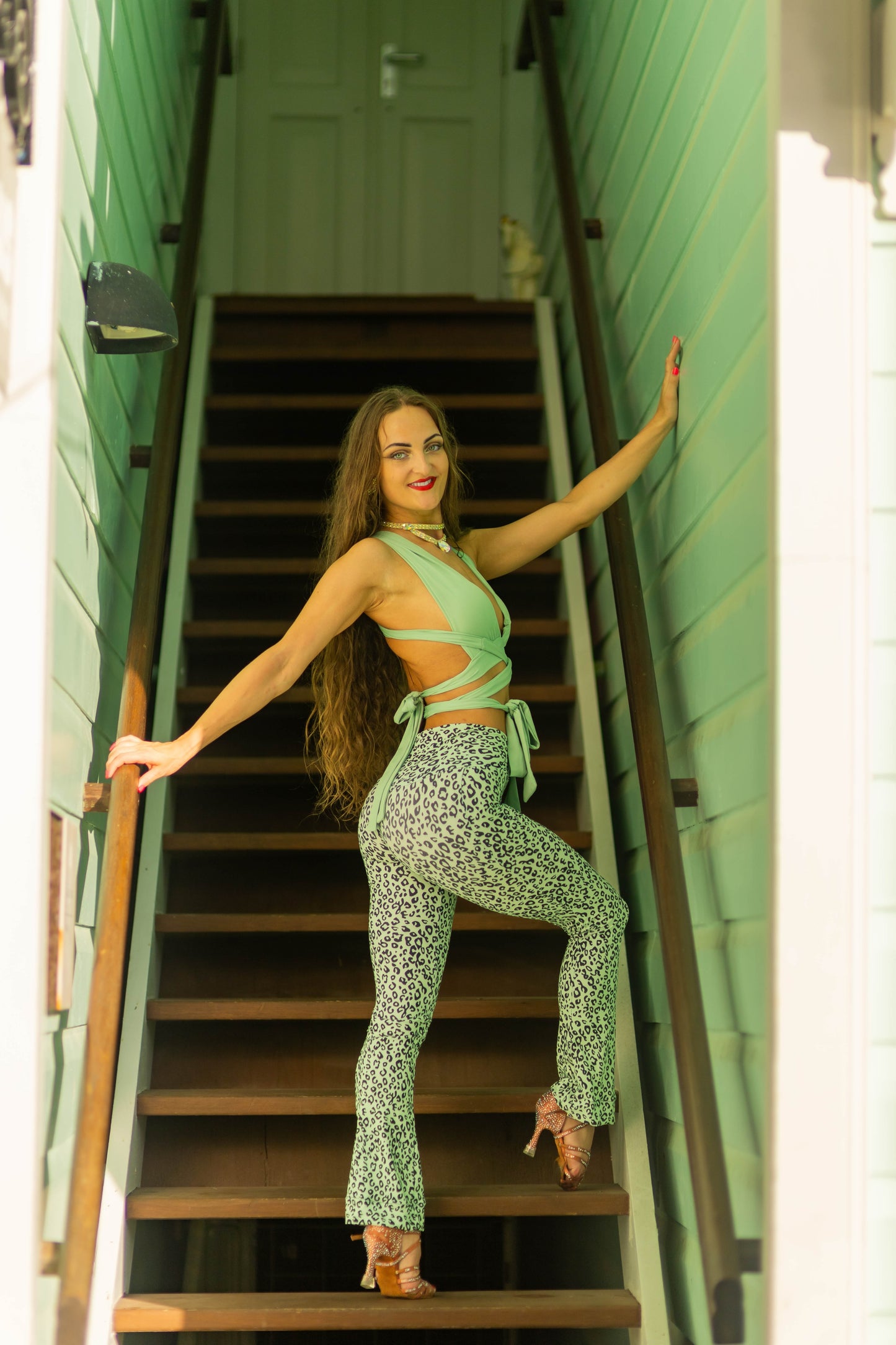 Legging Mint Leopard